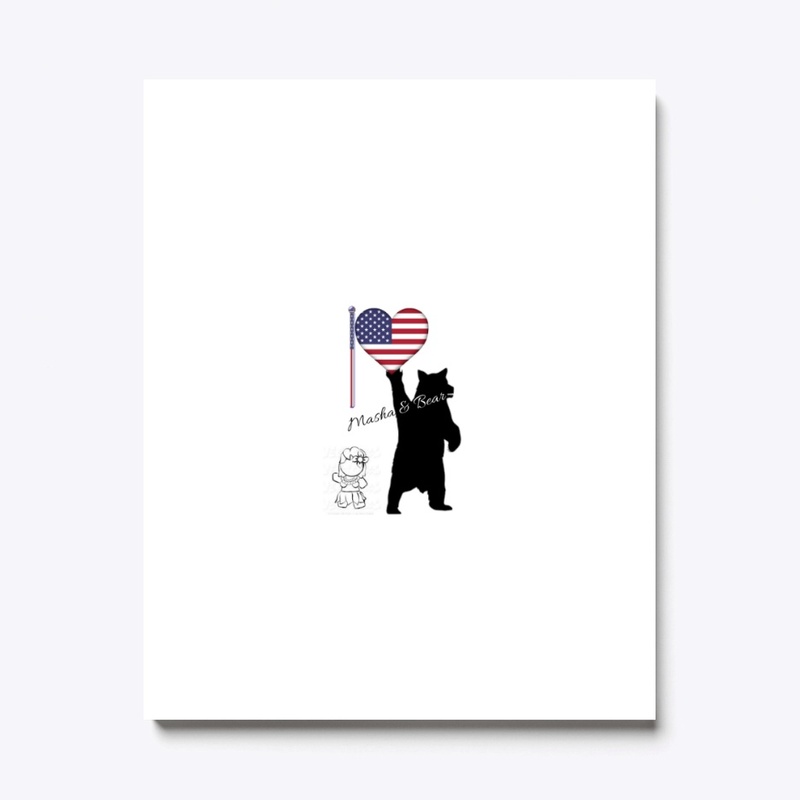 Masha & Bear American Flag Tee!