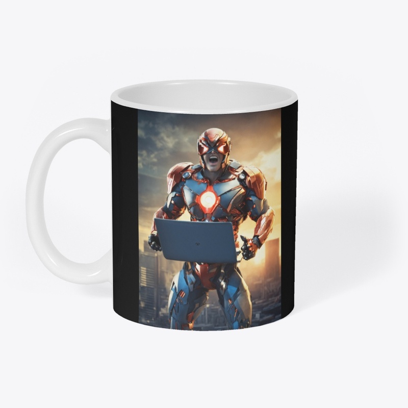 Screaming Cyborg Hero T-Shirt