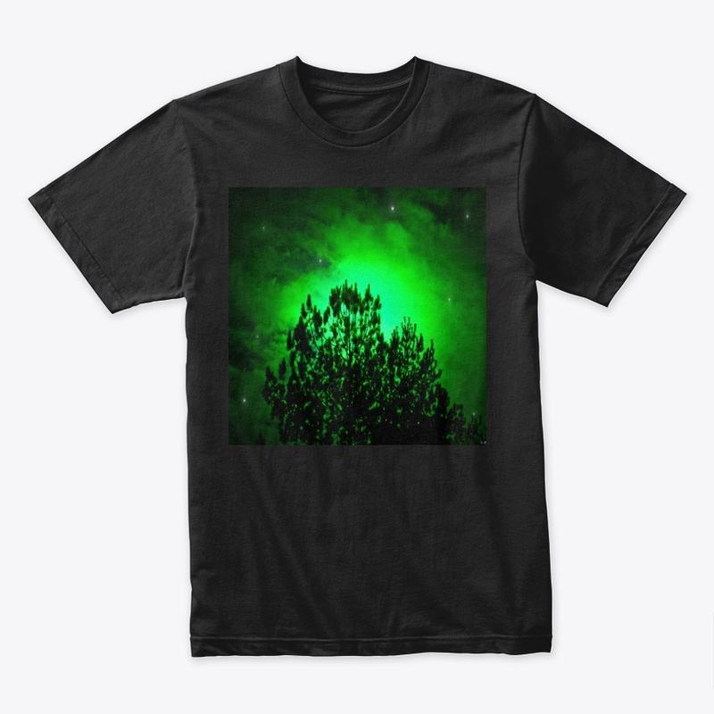 green tree glowing