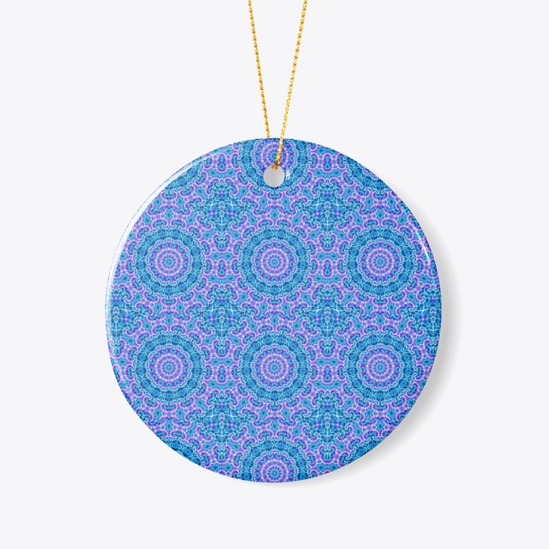 Blue and Purple Tie Dye Kaleidoscope