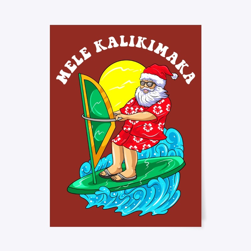 Mele Kalikimaka Santa Wind Surf 
