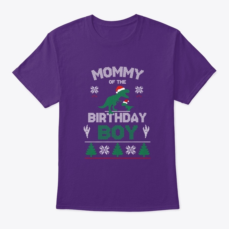Mom of the Birthday Boy Matching T-Rex B