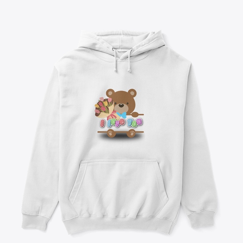 I love you flower and bear collection