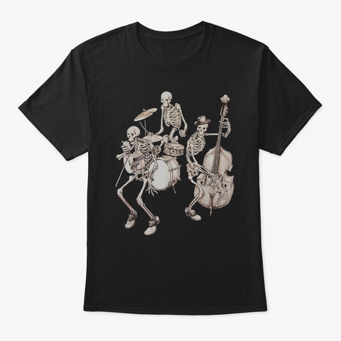 Miaprintspro Skull Band Shirt For Men69 Black T-Shirt Front