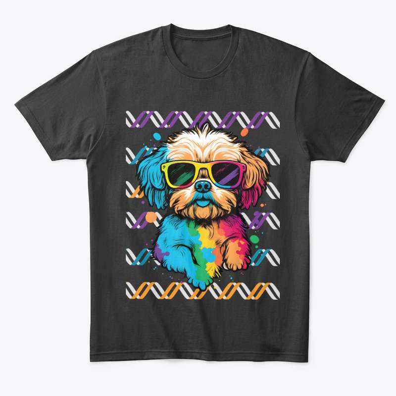 cute dog with glasses