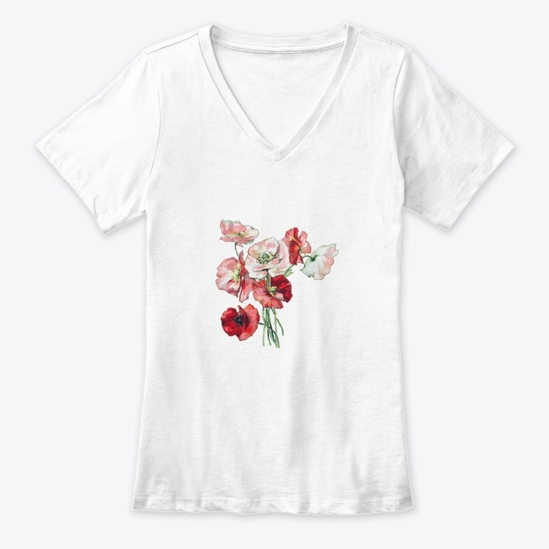 Realistic Red and Pink Flowers Design