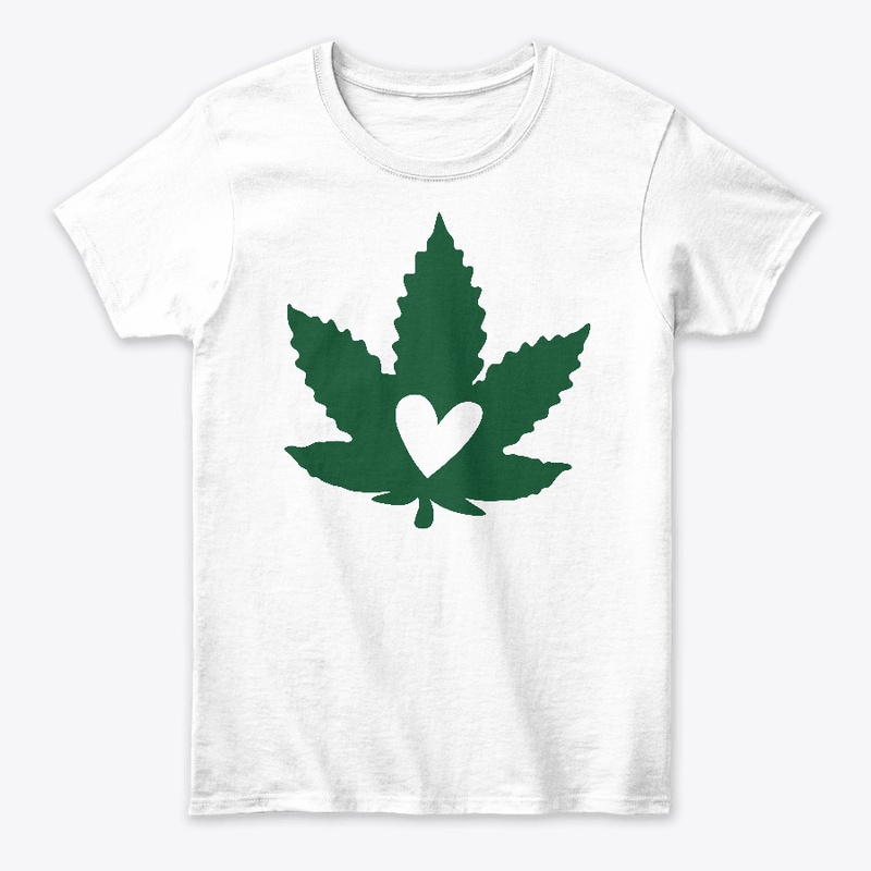 Heart Cannabis Leaf
