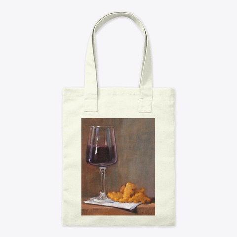 Wine And Dino Nuggs Natural T-Shirt Front