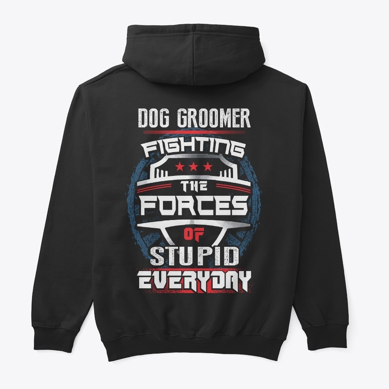 Dog Groomer Fighting Forces Hoodie