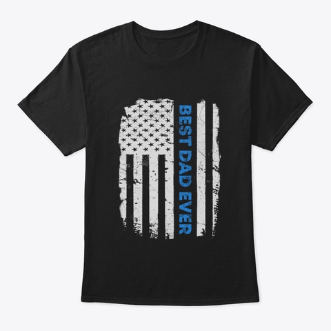 Best Dad Ever Cartb Black T-Shirt Front