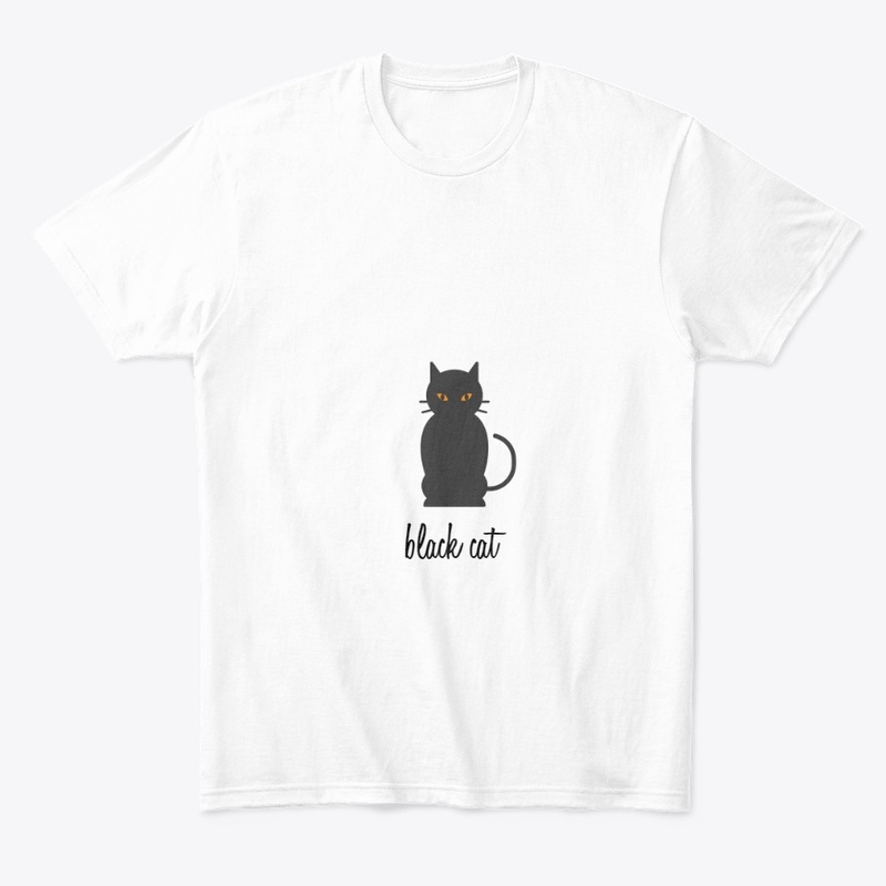 Black cat t-shirt