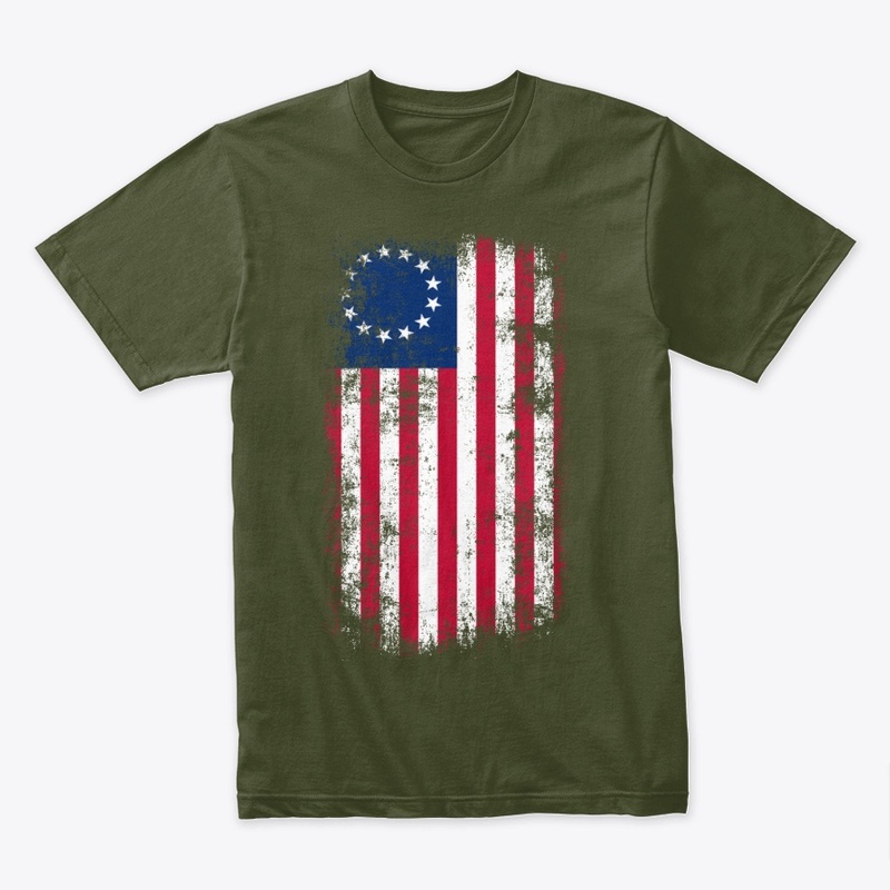 Betsy Ross American Flag Shirt Mens Tee