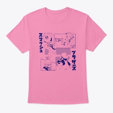 Super Smash Bros Jp Pink Camiseta Front