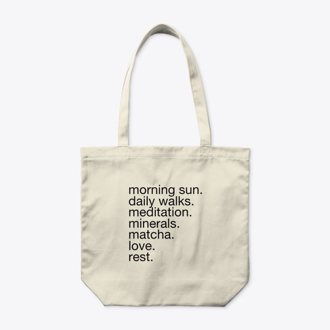 Minerals Tote Bag Natural T-Shirt Front