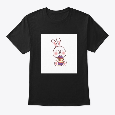 Funny Easter Black T-Shirt Front