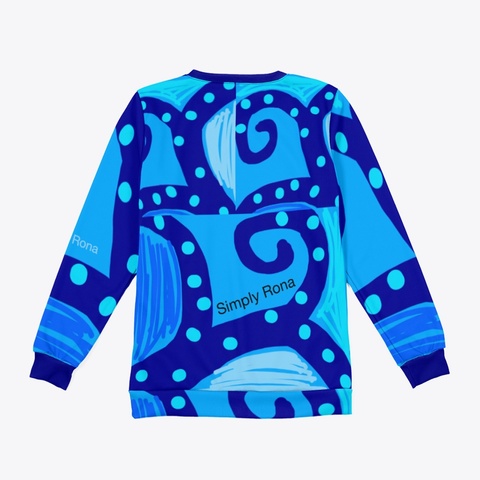 Blue Swirl Sweatshirt Dark Navy áo T-Shirt Back