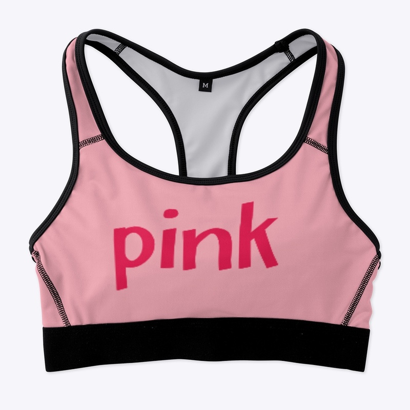 Pink sports bra