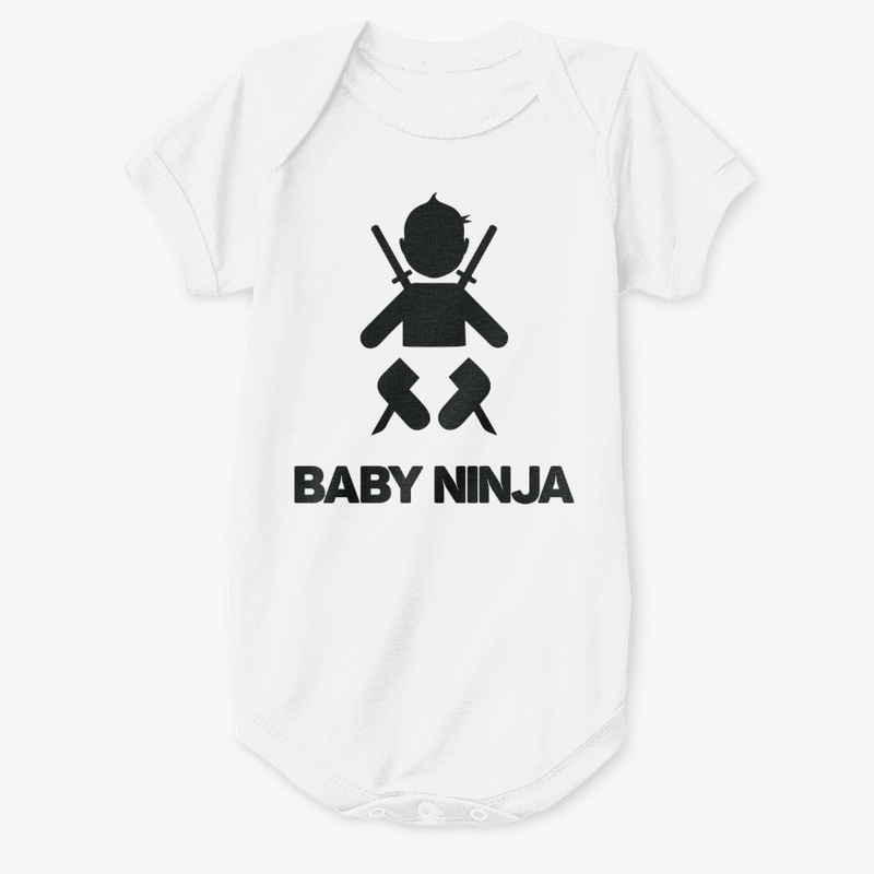 Short Sleeve Baby Bodysuit -Ninja