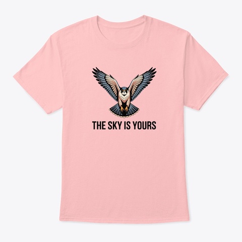 The Sky Is Yours Pale Pink T-Shirt Front