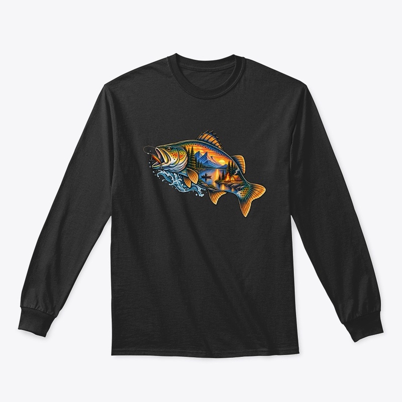 Fishing Adventure Trout T-Shirt Design