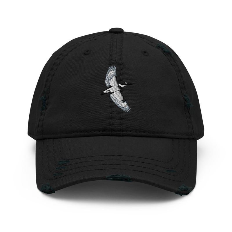 Belted Kingfisher Distressed Hat  
