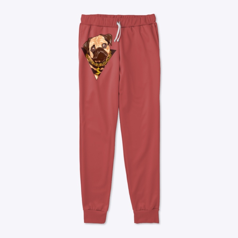 #MENS STYLISH DOG ALL-OVER PRINT JOGGERS