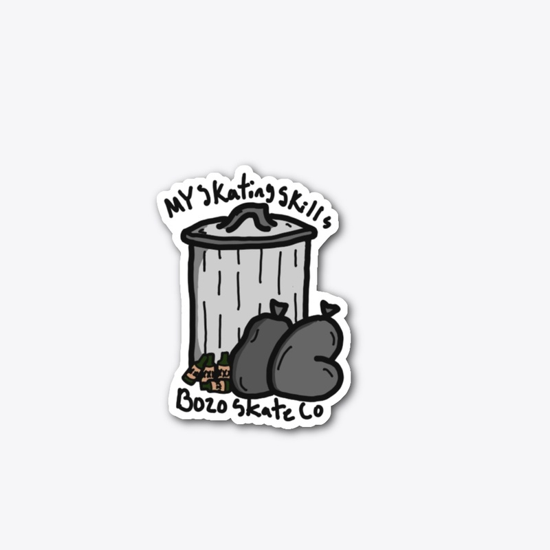 trash skating sticker