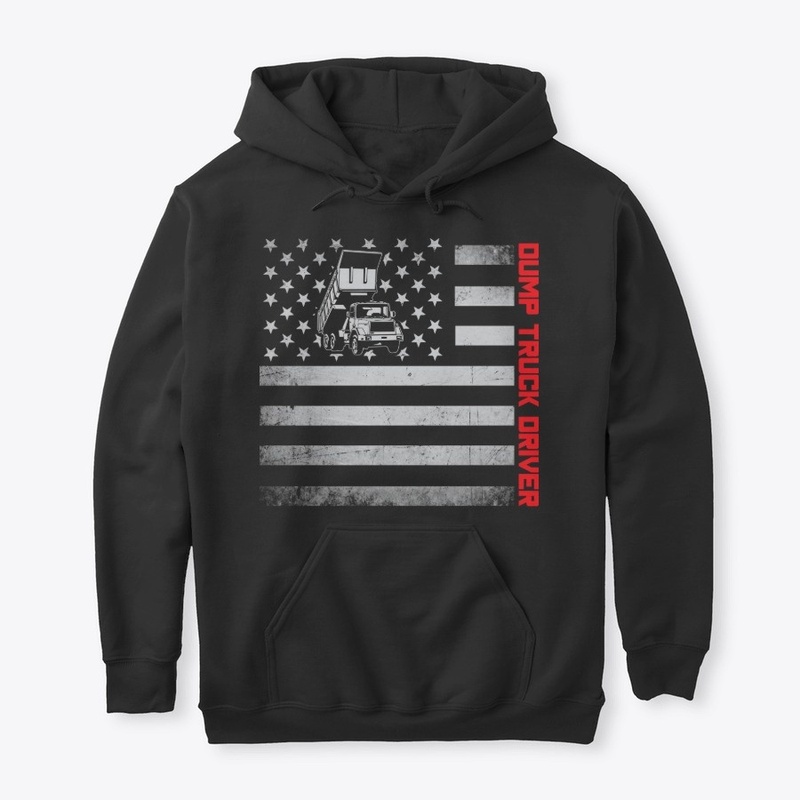 Dump Truck Driver US Flag