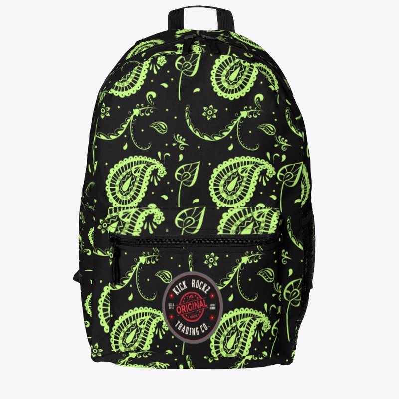 Neon green backpack