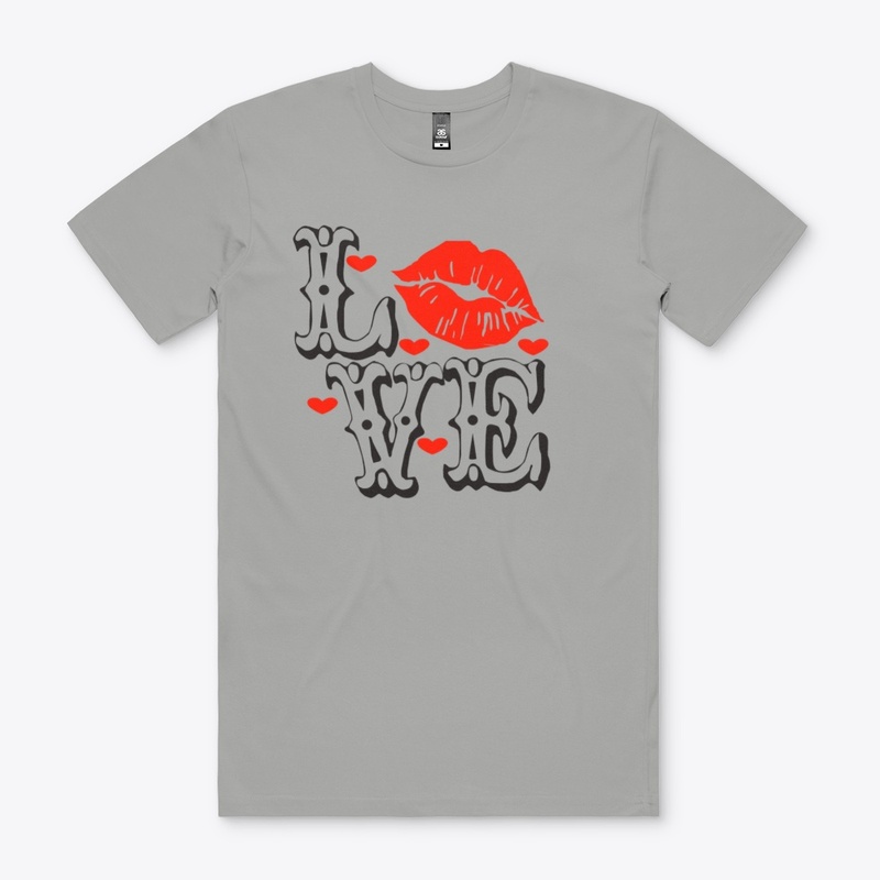 Love Heart Letter Print T Shirt
