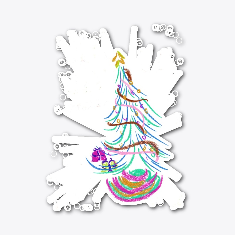 lone right side up Christmas tree