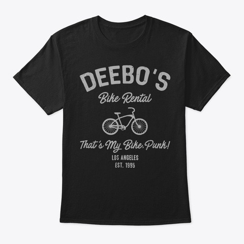 Vintage Deebos Bike Rental Thats My Bike Black T-Shirt Front