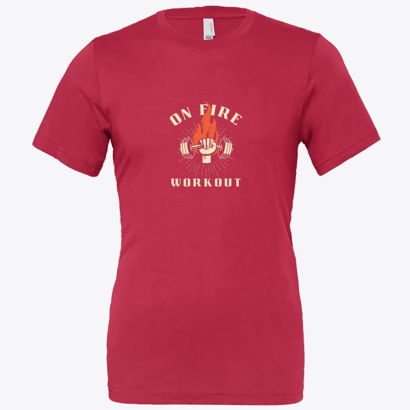 Black Red Grunge Fitness T-Shirt