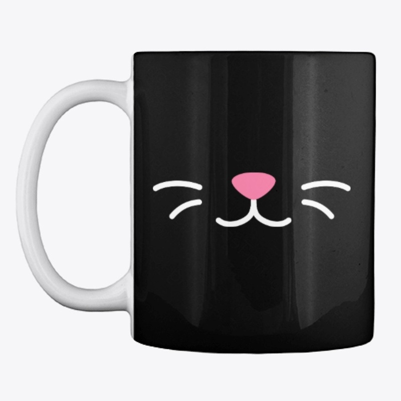 Cat lips face white