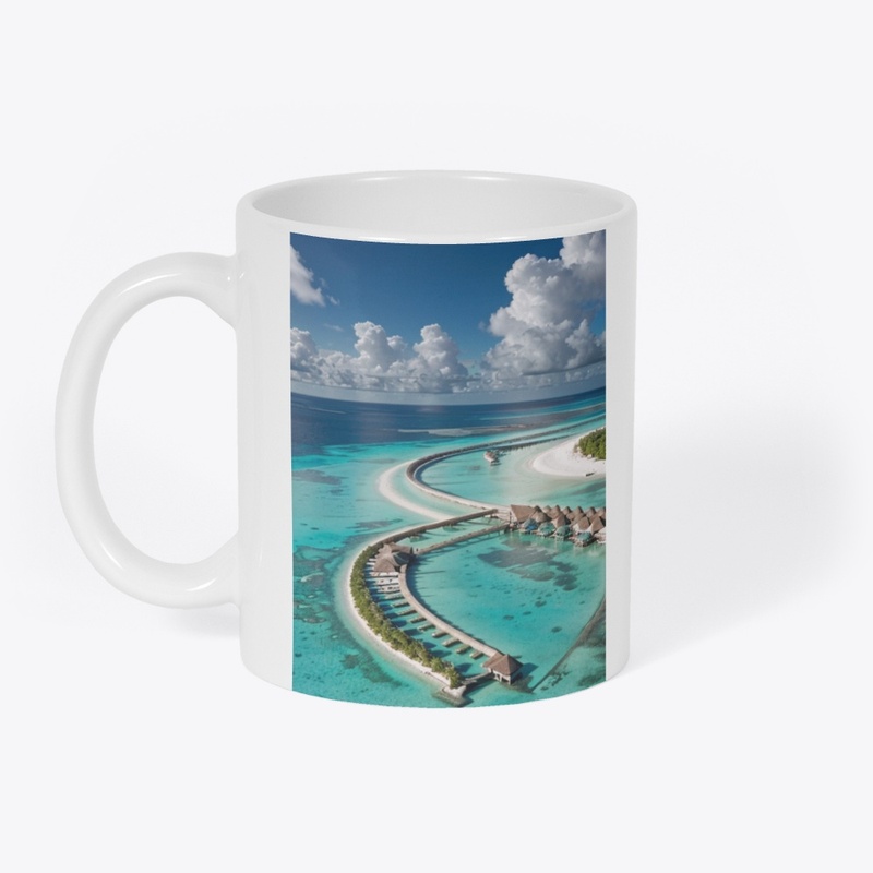 Coffee Mug, With Maldives Landscape