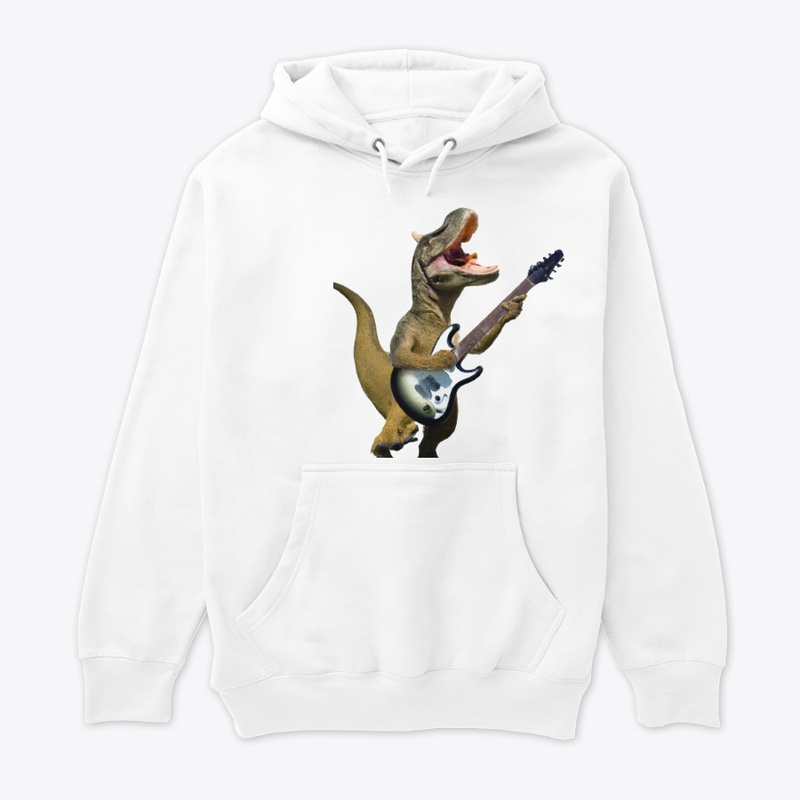 Dinosaur Jamming on Guitar