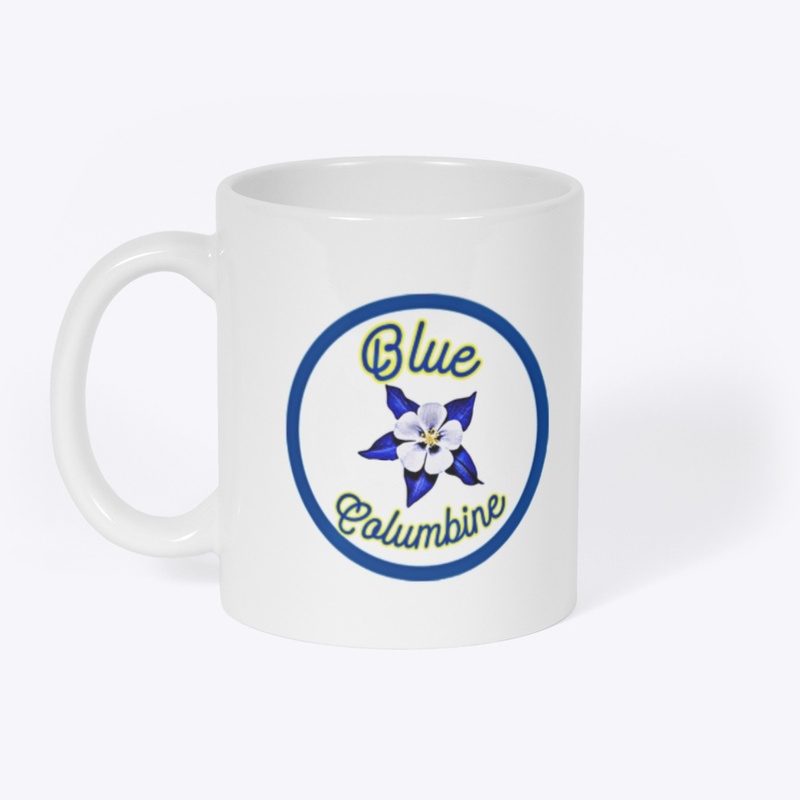 Blue Columbine coffee cup