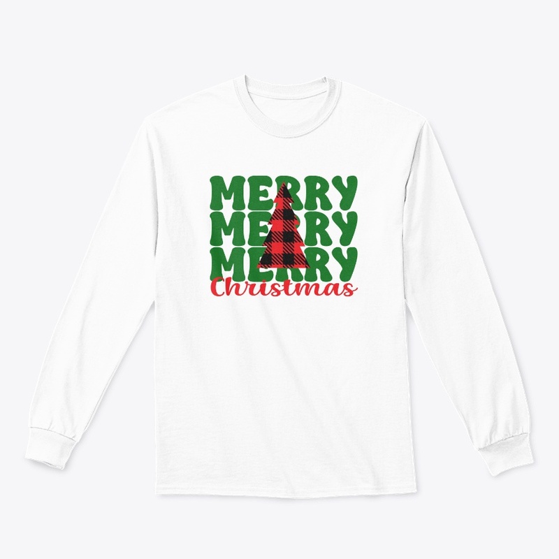 Merry Christmas stacked w/  tree