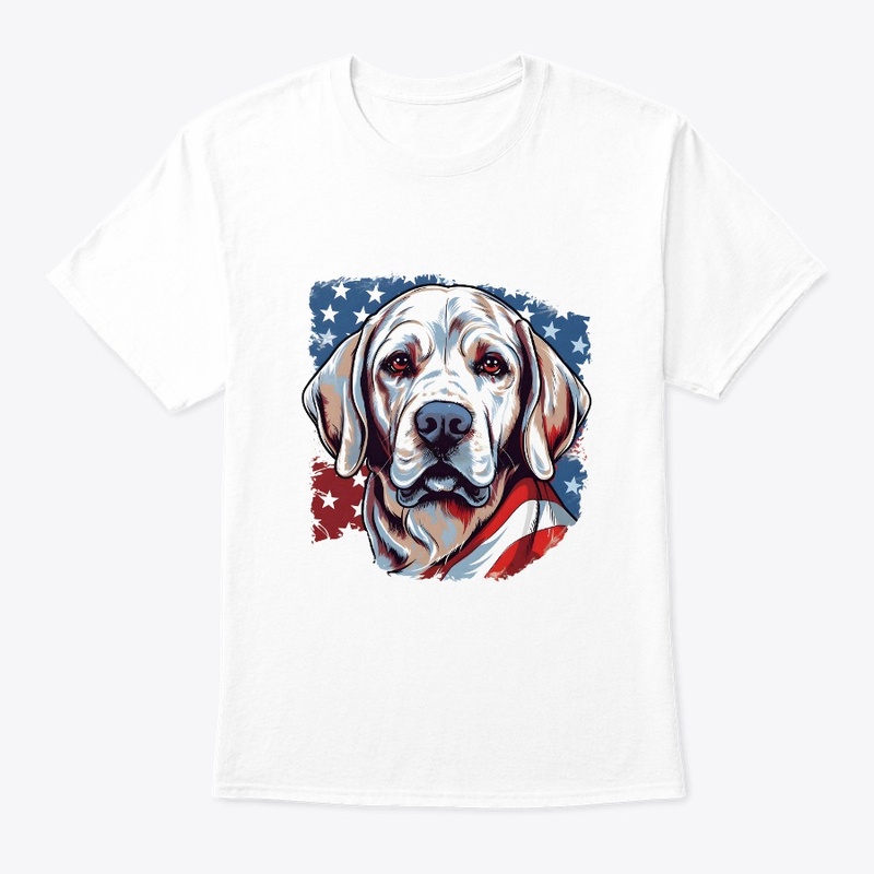 Dog with USA flag