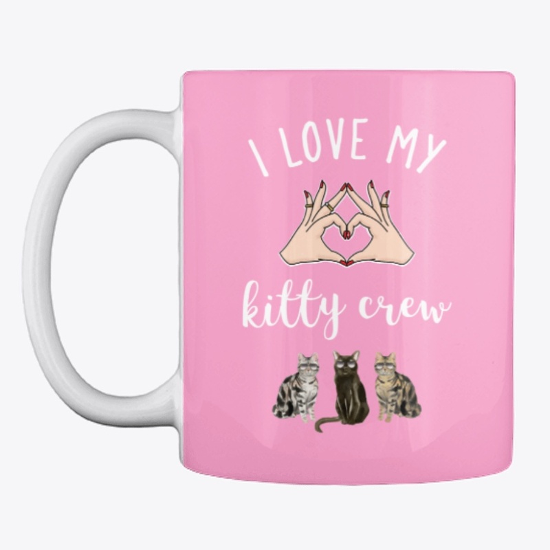 I Love My Kitty Crew Design 1 | Cat Tee 