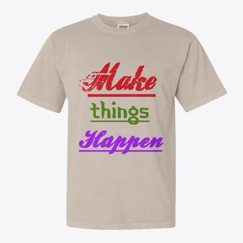 Classic typography neck crew T-shirt  
