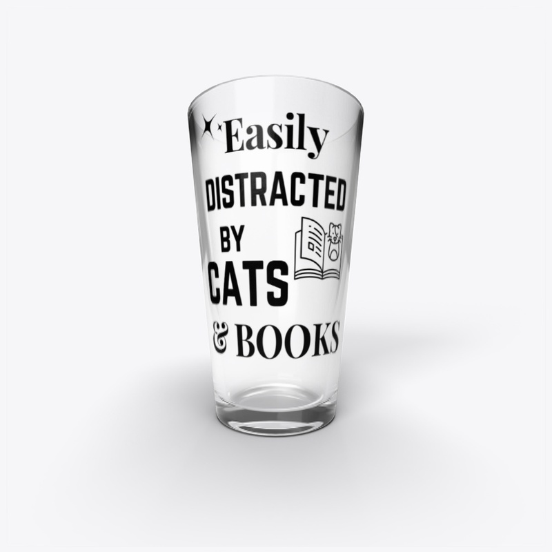 Easily Distracted By Cats & Books
