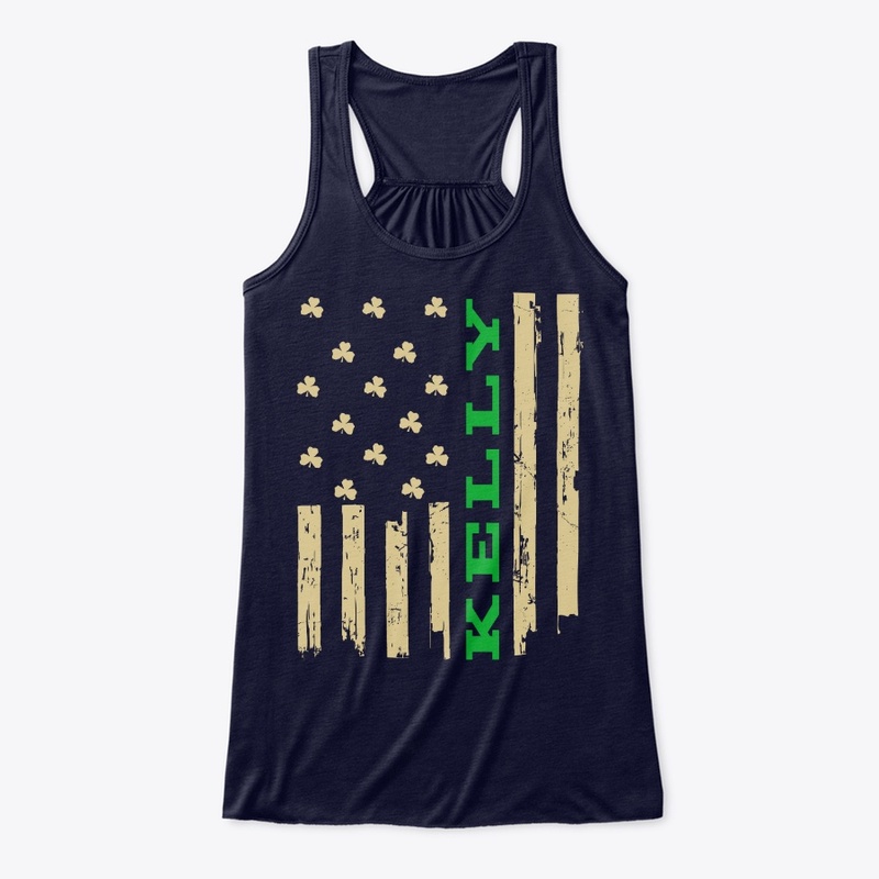 Kelly Family Shamrock Flag