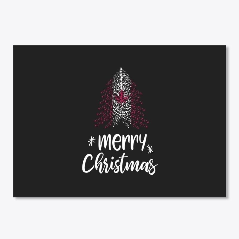Merry Christmas with Canadian flag