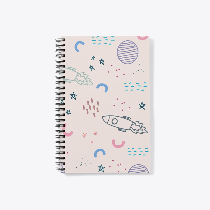 Cute Space Pattern Notebook