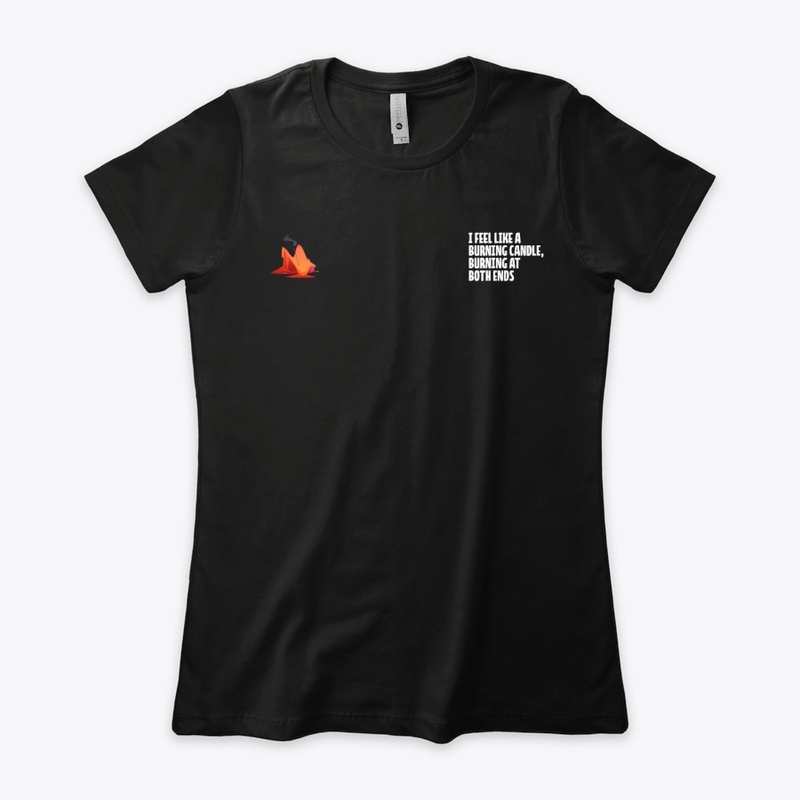 Burning candle - White written