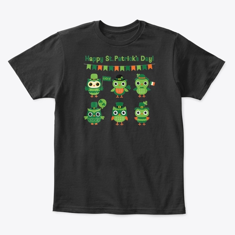 Owl Set St Patricks Day Irish