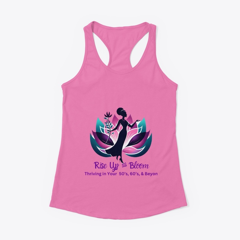Rise Up & Bloom Racerback Tank Pink