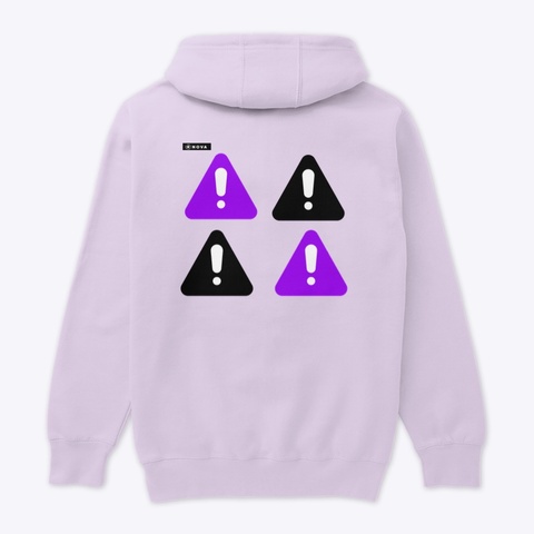 Warning Sweatshirt (Lilac, Purple) Lilac Kaos Back