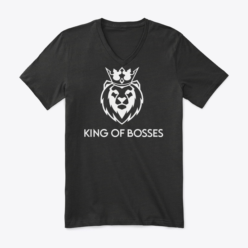 King of Bosses KR7 White Lion Head Print